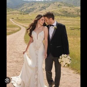 Martina Liana Ivory Lace Bridal Gown